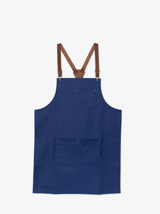 Classic Work Apron in Denim Blue