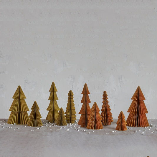 Set of 5 Paper Honeycomb Trees