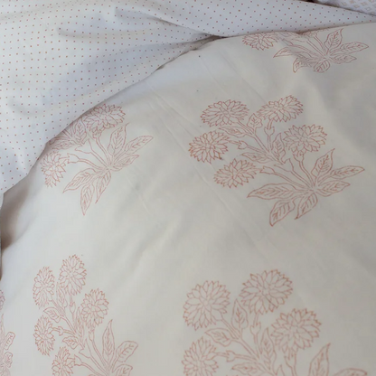 Hand Block Printed Cotton Duvet Cover | Queen