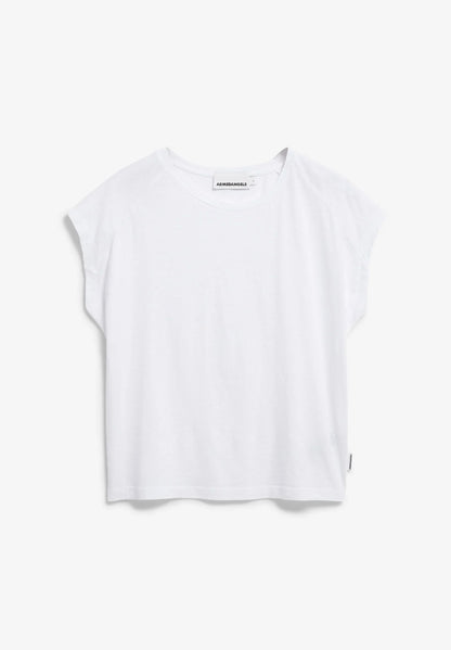 ARMEDANGELS Canada - SLUB Jersey T-Shirt in White flat lay front view