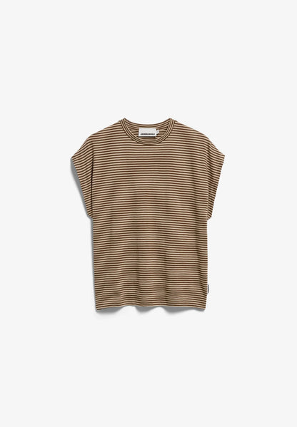 SLUB Jersey Stripe T-Shirt in Sand Stone-Dried Palm – ARMEDANGELS Canada