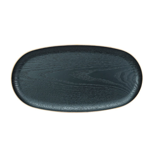 OAK WOOD SERVING TRAY| BLK & NAT