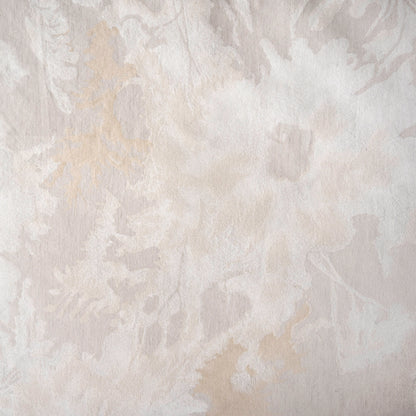 Close-up swatch of the Blossom jacquard in Parchment, with creamy white and pale gold abstract florals.