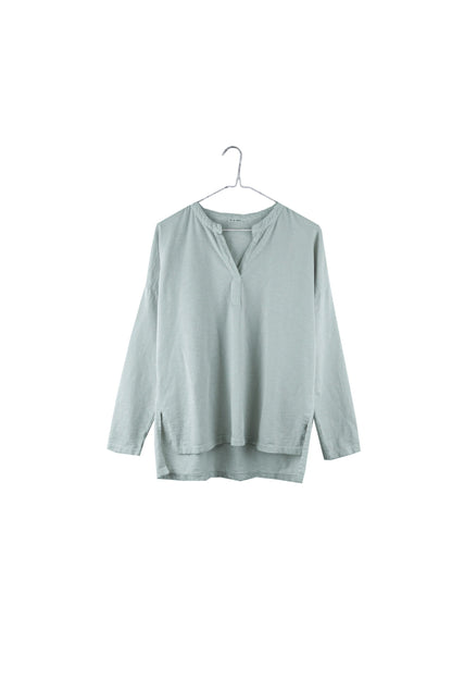 It Is Well L.A Henley Tee-Shirt in Misty Sage