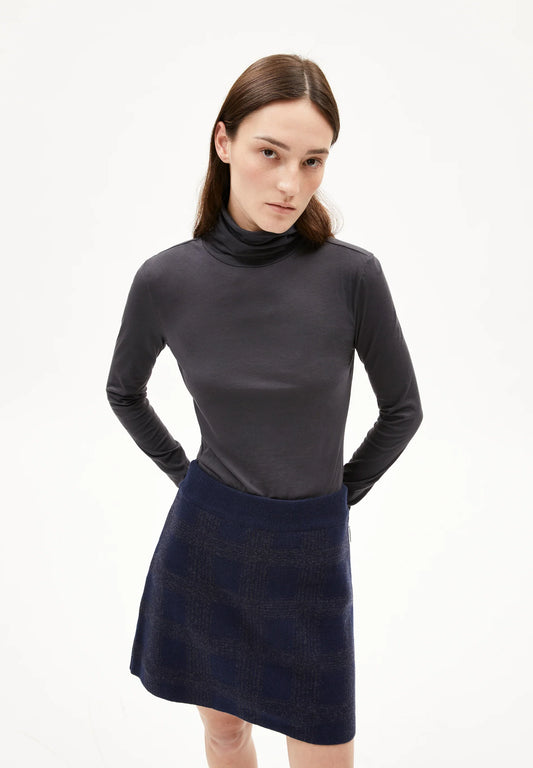 ARMEDANGELS Canada women's grey shirt with a turtleneck design, perfect for casual wear in Kelowna