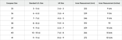 Troentorp - SS24 - Davinci Clog in Black Leather - natural wood base  - size chart