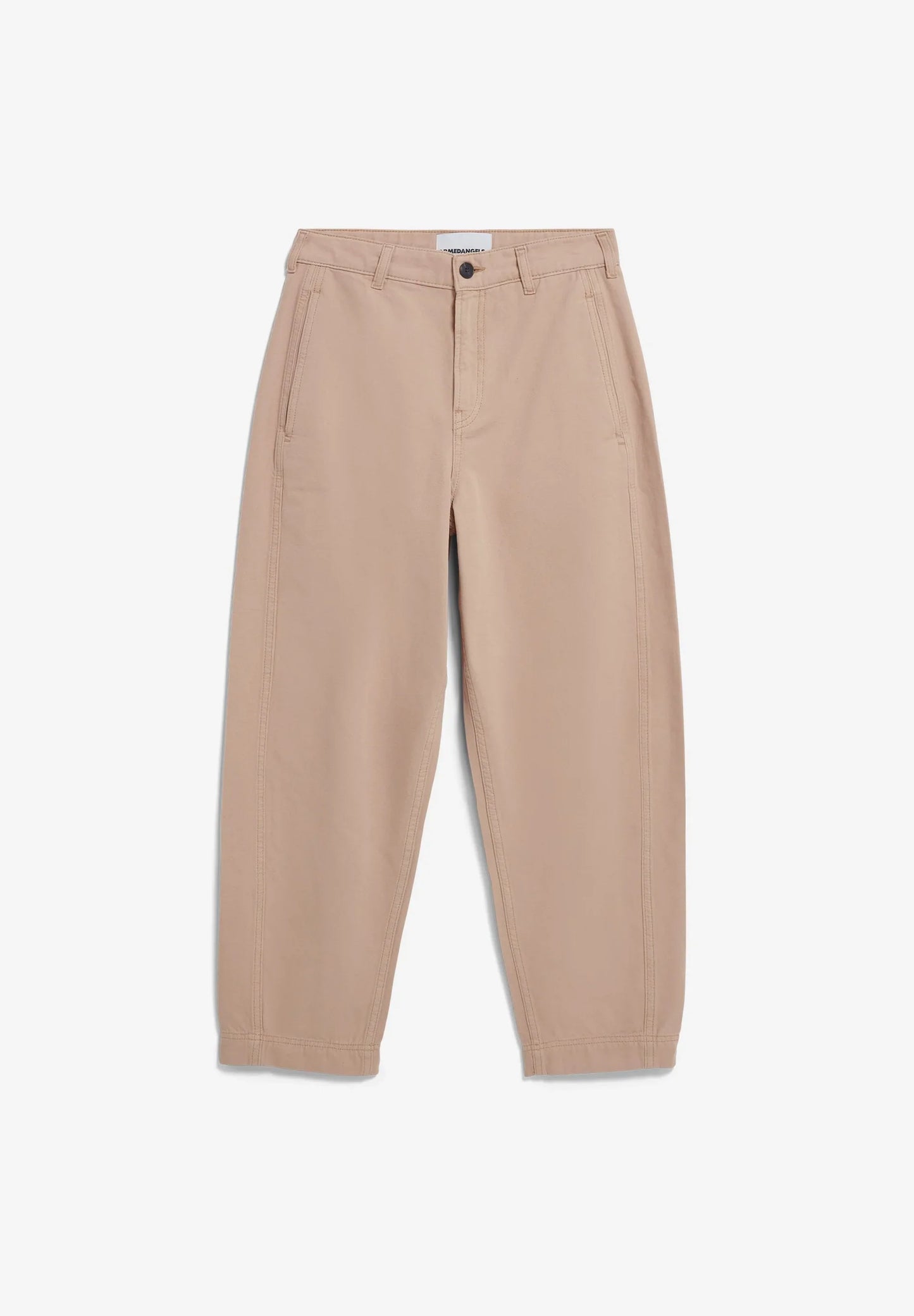 ARMEDANGELS Canada - WORKWEAR CANVAS Barrel Pants in True Camel flat lay of front view
