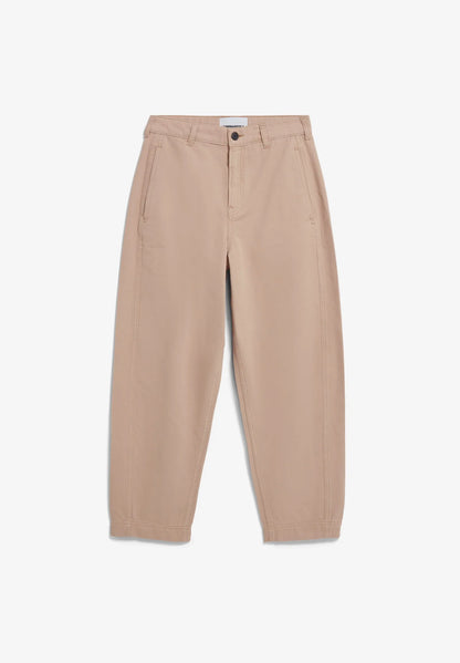 ARMEDANGELS Canada - WORKWEAR CANVAS Barrel Pants in True Camel flat lay of front view